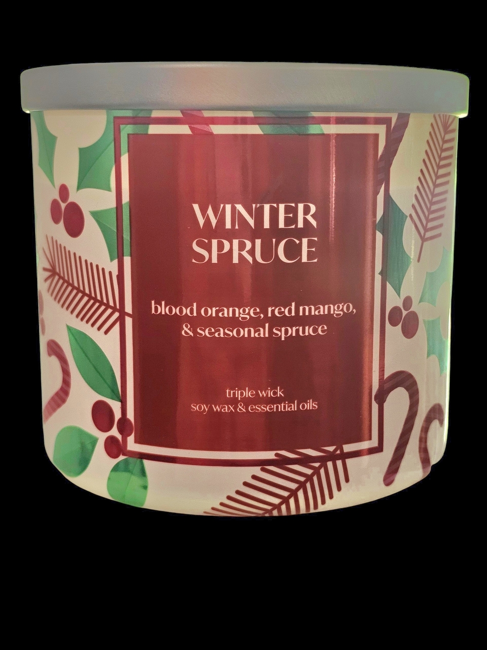 Winter Spruce Triple-Wick Candle - Festive Red Scent